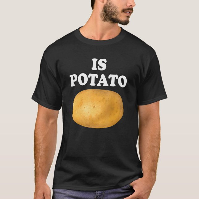 T-shirt La Pomme De Terre Est-Elle À La Télévision Comme O (Devant)