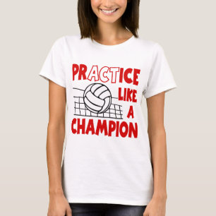 T-shirt La pratique aiment un champion, rouge