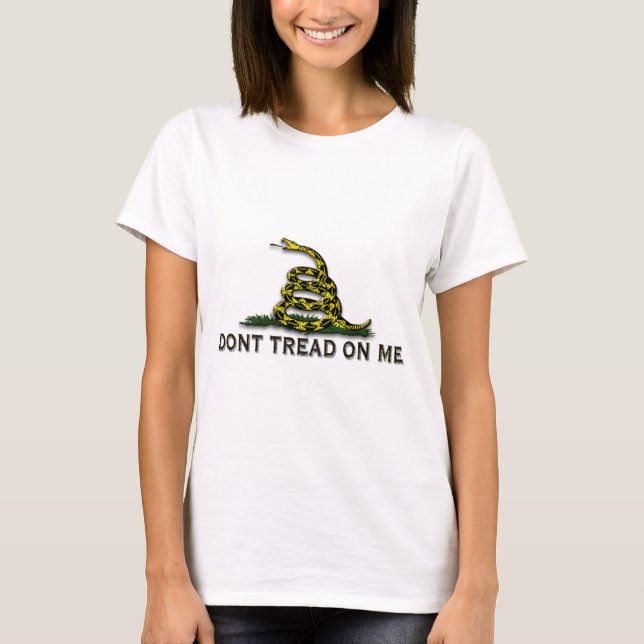 T-shirt La PRÉCAUTION "ne marchent pas sur moi" le DRAPEAU (Devant)