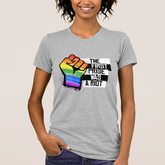 T-shirt La première fierté était une émeute (Devant)
