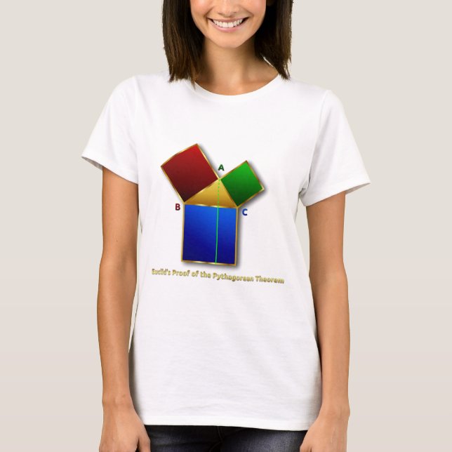 T-shirt La preuve d'Euclid du théorème pythagorien (Devant)