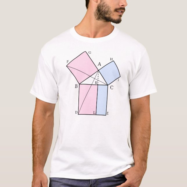 T-shirt La preuve d'Euclid le le théorème pythagorien (Devant)