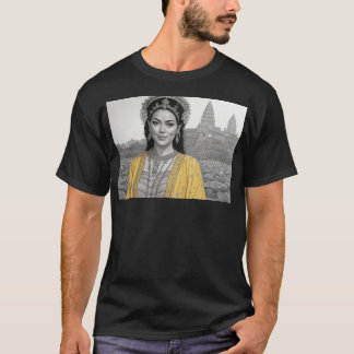 T-shirt La princesse khmère salue Angkor Vat