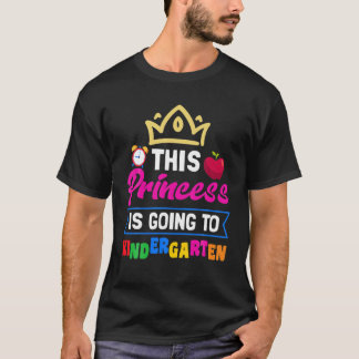 T-shirt La Princesse Va À La Maternelle Retourner À L'Écol