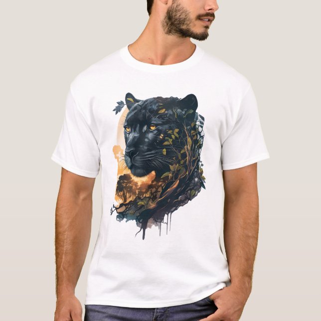 T-shirt La puissance de la panthère noire (Devant)