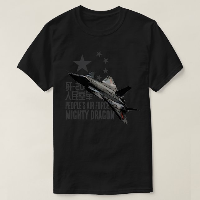 T-shirt La puissante furtivité du dragon (Design devant)
