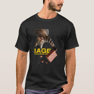 T-shirt La rage me consume Mème de chat drôle et idiot qui