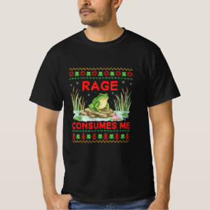 T-shirt La rage me consume Mème de grenouille drôle Humour