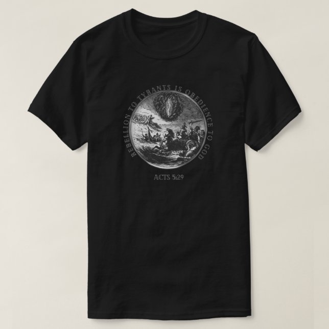 T-shirt La rébellion aux tyrans est l'obéissance aux T-shi (Design devant)