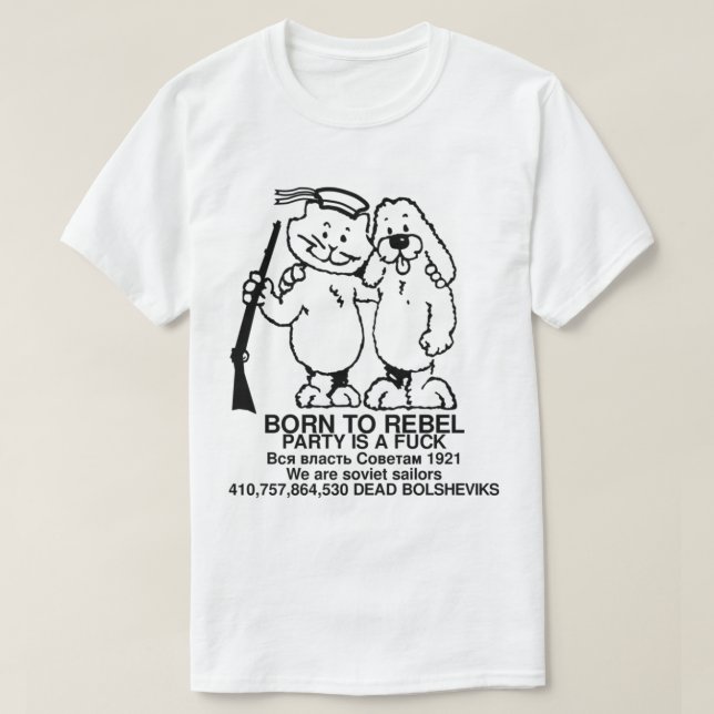 T-shirt La rébellion de Kronstadt - Née de Rebel (Design devant)