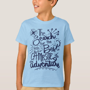 T-shirt La recherche du meilleur camping est l'aventure