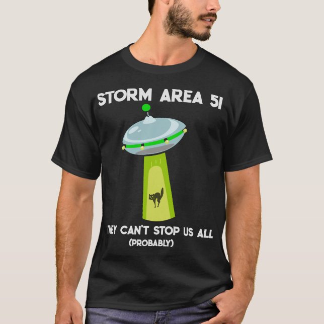 T-shirt La région 51 de tempête ils ne peuvent pas nous (Devant)