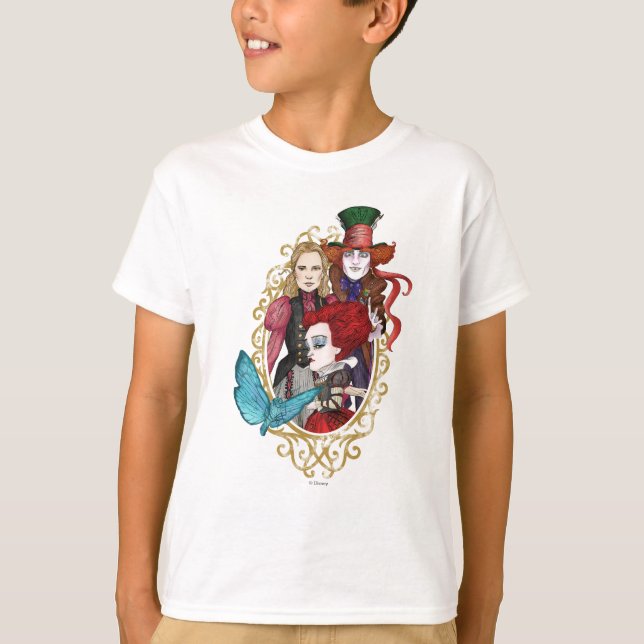 T-shirt La Reine, Alice et Mad Hatter 2 (Devant)