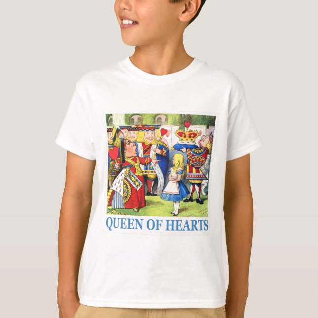 T-shirt La reine des coeurs rencontre Alice au pays des (Devant)
