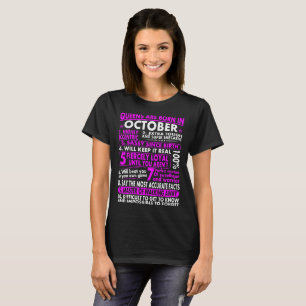 T-shirt La Reine loyale impertinente sont en octobre mois