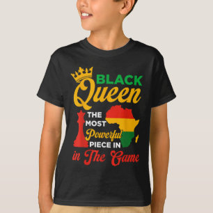 T-shirt La Reine Noire Échecs Puissant Pièce Dans Le Jeu J