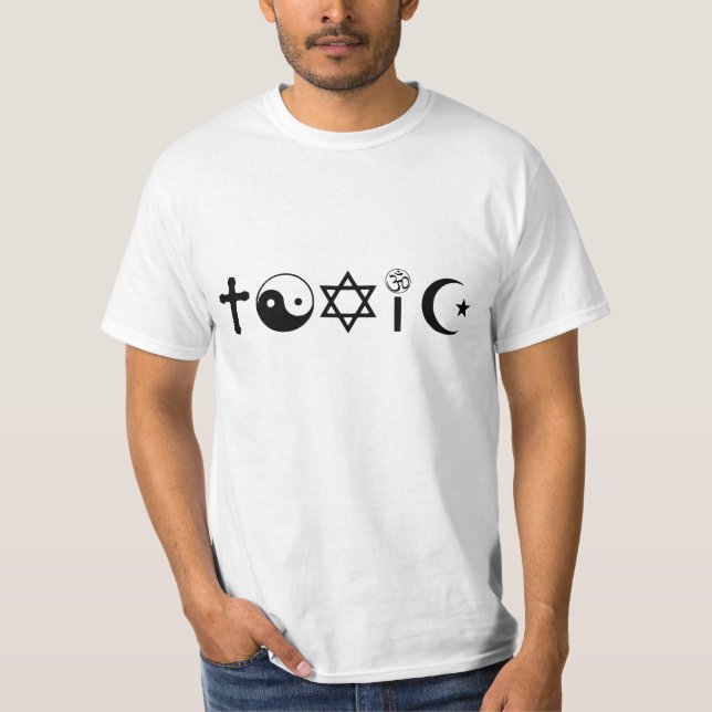 T-shirt La religion est libre penseur toxique (Devant)