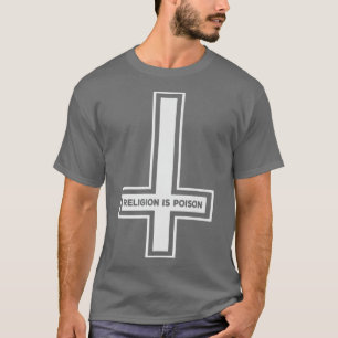 T-shirt La religion est poison athée Blackcraft agnostique