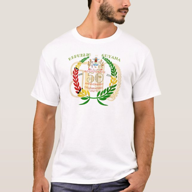 T-shirt La république de Guyane, cinquantième anniversaire (Devant)