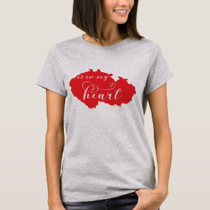 T-shirt La République Tchèque Est Dans Mon Coeur
