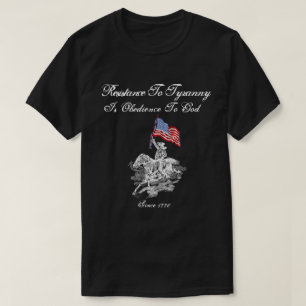 T-shirt La résistance à la tyrannie est obéissance à D