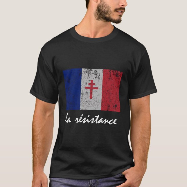 T-shirt La Résistance Le Drapeau Français France Paris 2èm (Devant)