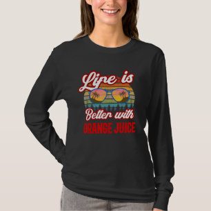 T-shirt La Rétro Orange Juice Sunset Life Est Meilleur Ave