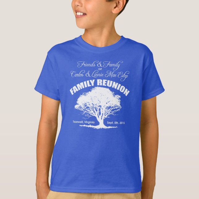 T-shirt La Réunion de famille blanche d'Estep de (Devant)