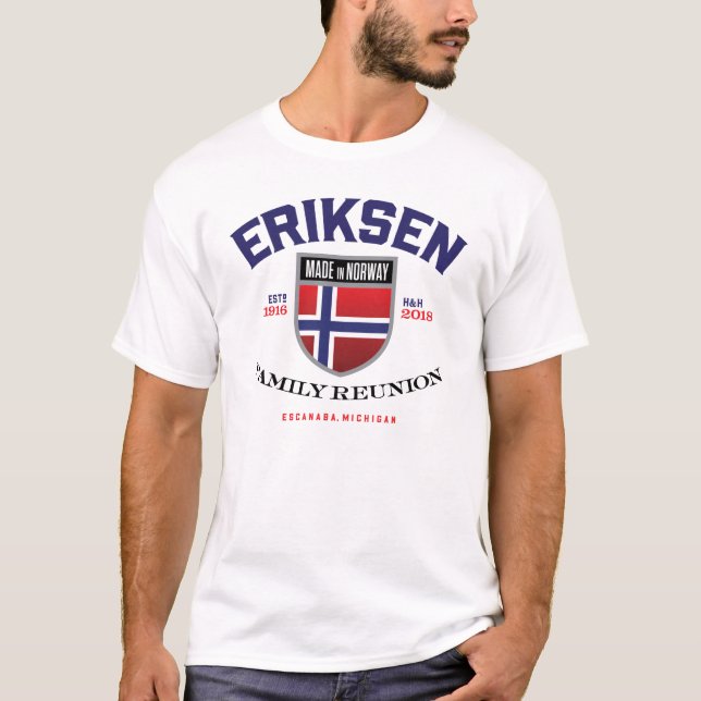 T-shirt La Réunion d'Eriksen (sonde) - VanEffen (Devant)