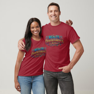 T-shirt La richesse est la clé de l'opportunité – Typograp