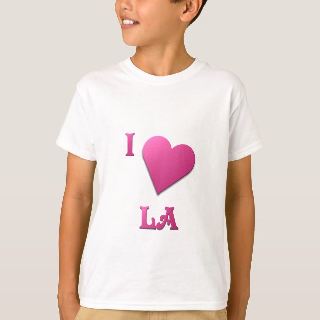 T-shirt LA — Rose chaud (Devant)