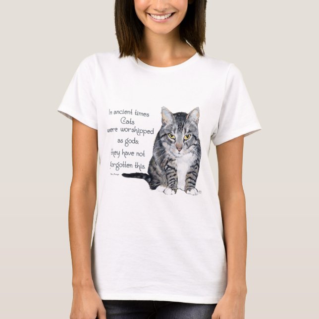 T-shirt La sagesse des chats - dans les temps anciens, les (Devant)