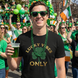 T-shirt La Saint-Patrick Chanceux Vibes Trèfle Détresse