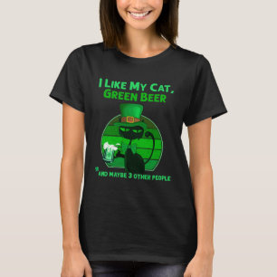 T-shirt La Saint-Patrick Je Aime Mon Chat Bière Verte et 3