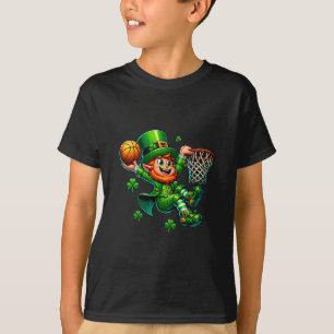 T-shirt La Saint-Patrick Sketch Irish Leprechaun Slam Dunk