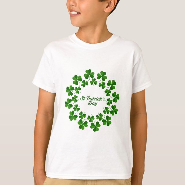 T-shirt La Saint-Patrick Vert Trèfle   (Devant)