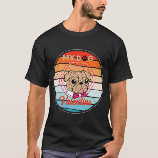 T-shirt La Saint-Valentin Amoureux de Chien Mon Chiot est