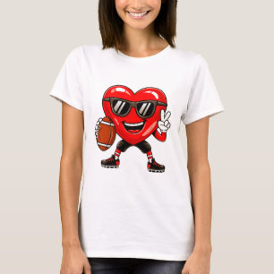 T-shirt La Saint-Valentin des garçons Cœur Joue au foot Ga