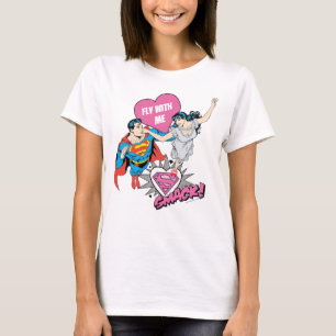 T-shirt La Saint-Valentin Superman   Voler avec moi