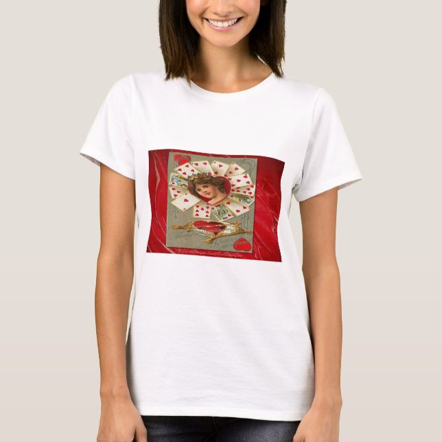 T-shirt La Saint-Valentin Victorienne La Reine Des Coeurs (Devant)