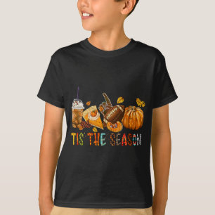 T-shirt La Saison Citrouille Et Épice Football Halloween F