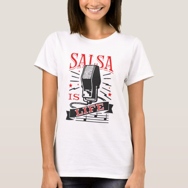 T-shirt La salsa est la vie (Devant)