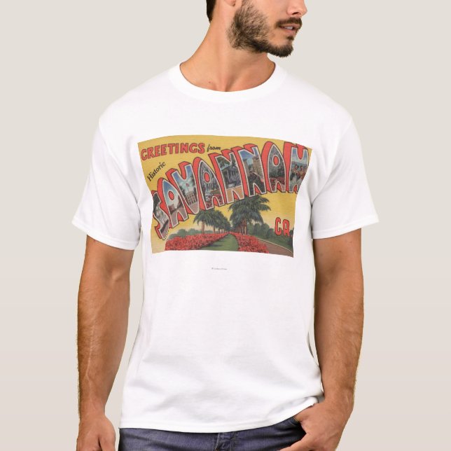T-shirt La savane, grande lettre de la Géorgie (Devant)