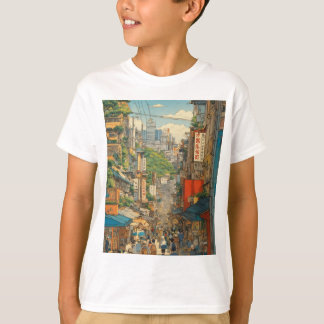T-shirt "La Scène De La Rue De Tokyo : Un Sty Tin-Tin Insp