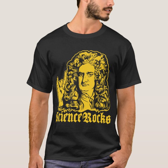 T-shirt La Science de monsieur Isaac Newton bascule des (Devant)