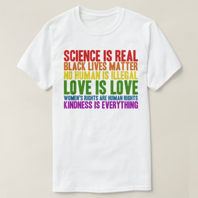 T-shirt La Science est gentillesse vivante d'amour de (Design devant)