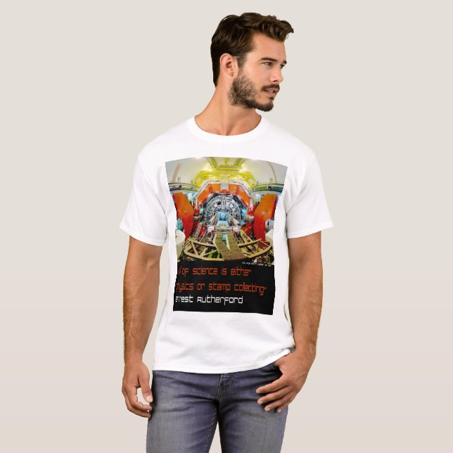 T-shirt La science est la physique ou la collecte de timbr (Devant entier)