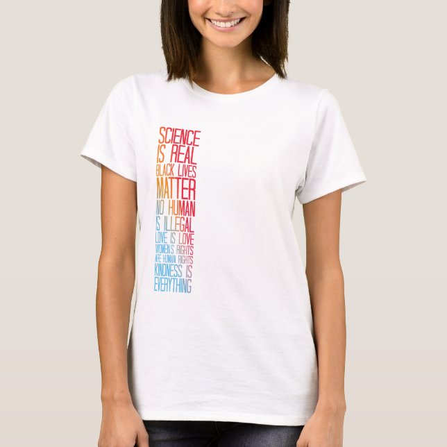 T-shirt La science est la vraie chemise Black Lives Matt C (Devant)