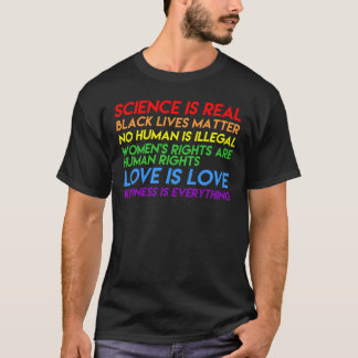 T-shirt La Science est les vraies vies noires que l'amour
