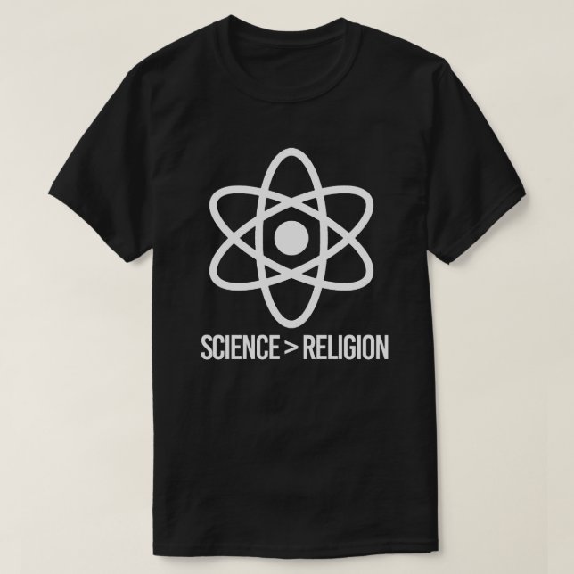 T-shirt La science est plus grande que la religion (Design devant)